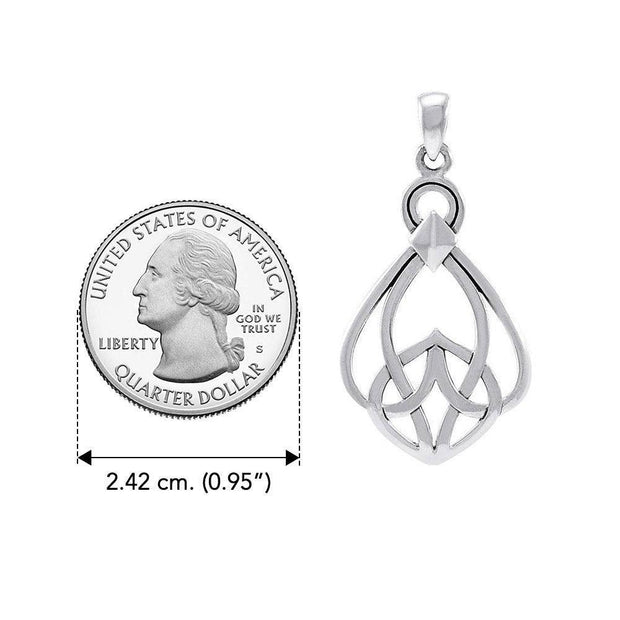 Modern Celtic Knot Sterling Silver Pendant TPD3963 - Wholesale Jewelry