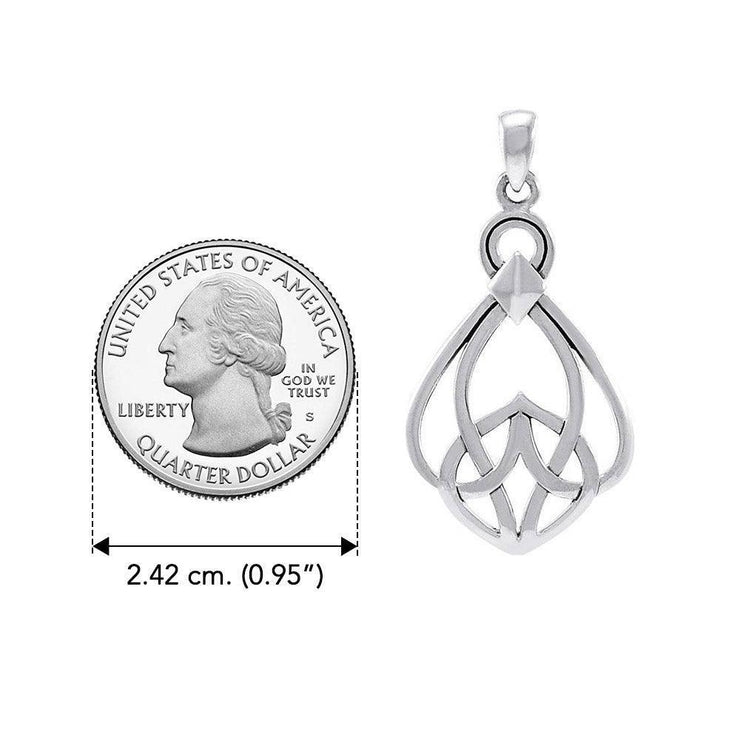 Modern Celtic Knot Sterling Silver Pendant TPD3963 - Wholesale Jewelry