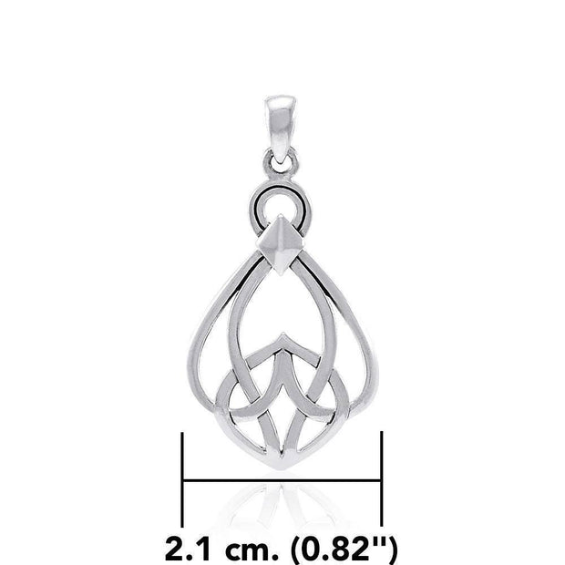 Modern Celtic Knot Sterling Silver Pendant TPD3963 - Wholesale Jewelry