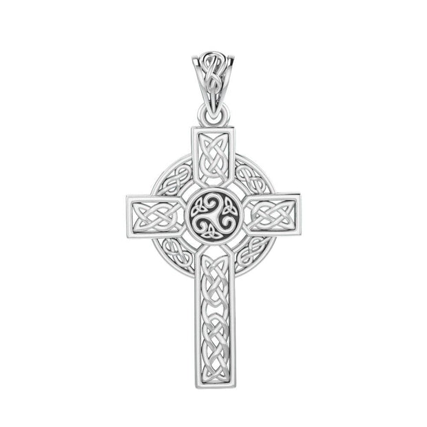 Celtic Cross Sterling Silver Pendant by Peter Stone Jewelry TPD3969 - Wholesale Jewelry