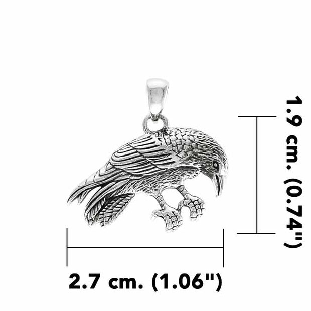 Ted Andrews Crow Silver Pendant TPD3987