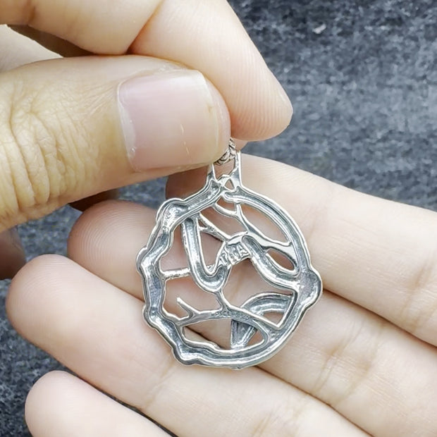 Snake Sterling Silver Pendant by Ted Andrews TPD3988