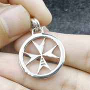 Maltese Cross Sterling Silver Pendant TPD405