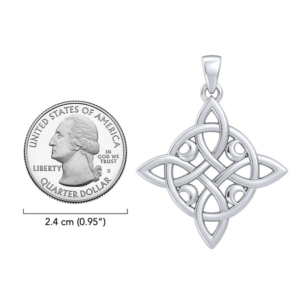 Mickie Mueller Quaternary Celtic Knots with Crescent Moon Pendant TPD4072