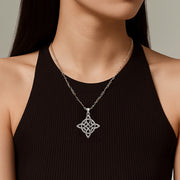 Mickie Mueller Quaternary Celtic Knots with Crescent Moon Pendant TPD4072
