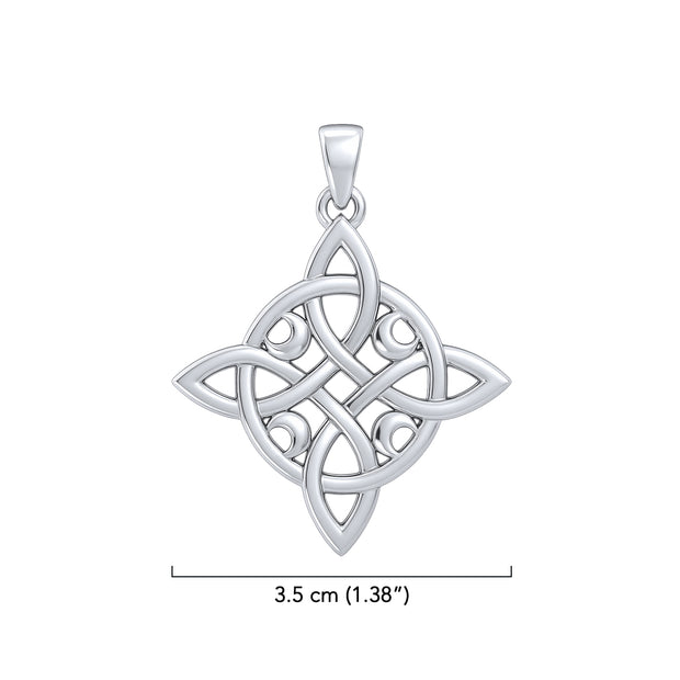 Mickie Mueller Quaternary Celtic Knots with Crescent Moon Pendant TPD4072