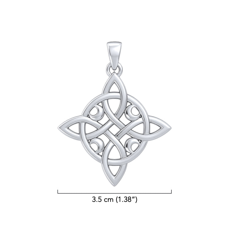 Mickie Mueller Quaternary Celtic Knots with Crescent Moon Pendant TPD4072