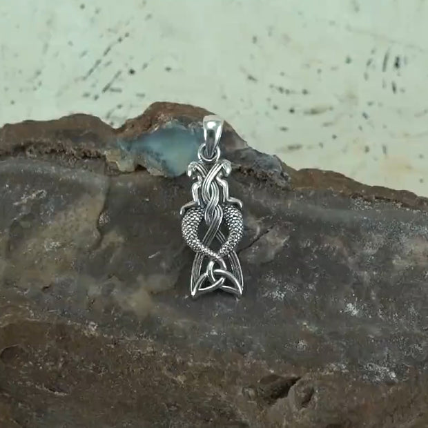 Celtic Mermaid Goddess Sterling Silver Pendant TPD4153