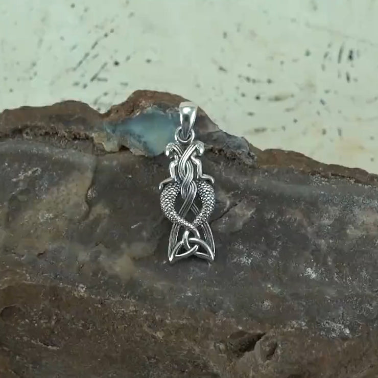 Celtic Mermaid Goddess Sterling Silver Pendant TPD4153