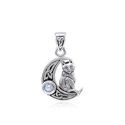 Celtic Moon Cat Pendant TPD4289