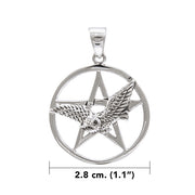 Flying Owl with Pendant Silver Pendant TPD4334