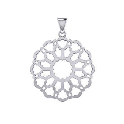 Brigid Ashwood Rose Window Celtic Sterling Silver Pendant TPD447