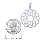 Brigid Ashwood Rose Window Celtic Sterling Silver Pendant TPD447