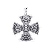 Brigid Ashwood Templar Celtic Cross Sterling Silver Pendant TPD458