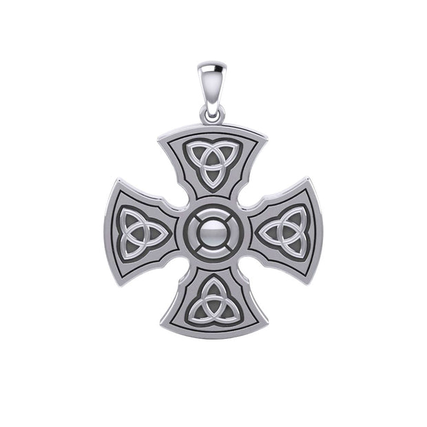 Brigid Ashwood Templar Celtic Cross Sterling Silver Pendant TPD458