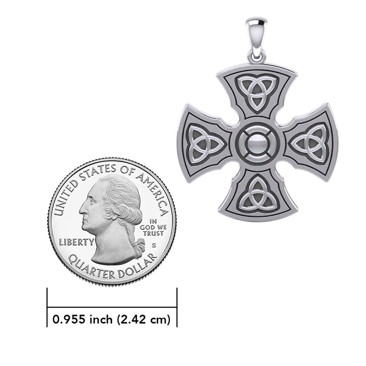 Brigid Ashwood Templar Celtic Cross Sterling Silver Pendant TPD458