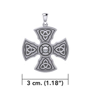 Brigid Ashwood Templar Celtic Cross Sterling Silver Pendant TPD458