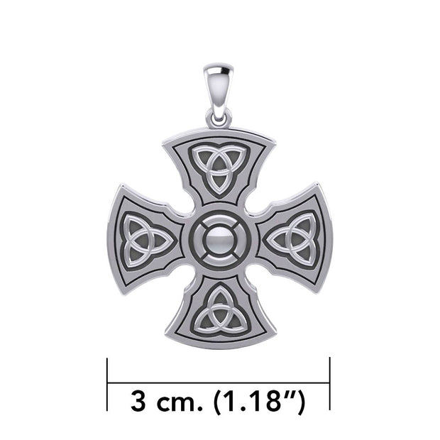 Brigid Ashwood Templar Celtic Cross Sterling Silver Pendant TPD458