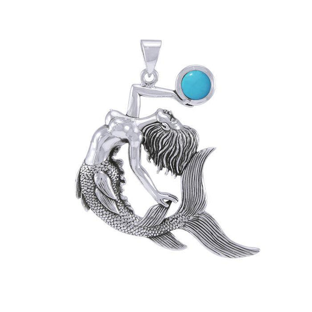 Keeper of the Ocean Sterling Silver with Gemstone Pendant TPD4898 - Wholesale Jewelry