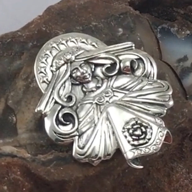 Brigid Ashwood Celtic Queen of Heaven Sterling Silver Pendant TPD495
