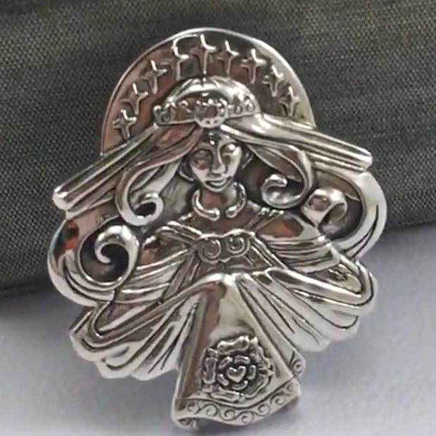 Brigid Ashwood Celtic Queen of Heaven Sterling Silver Pendant TPD495