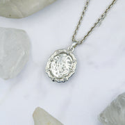 Tree of Life Sterling Silver Pendant with Genuine White Quartz TPD5113 - Wholesale Jewelry