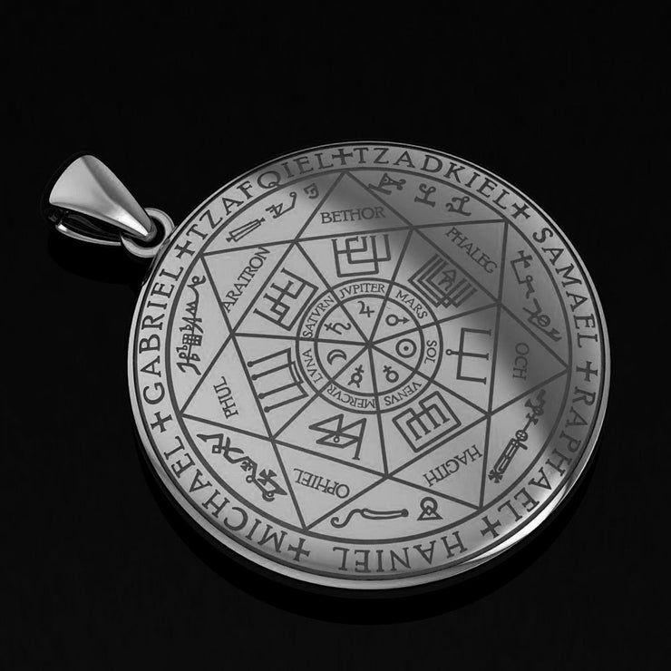 Experience Divine Guidance: The Seven Archangels Silver Pendant - TPD5154 | Embrace Heavenly Protection and Spiritual Connection