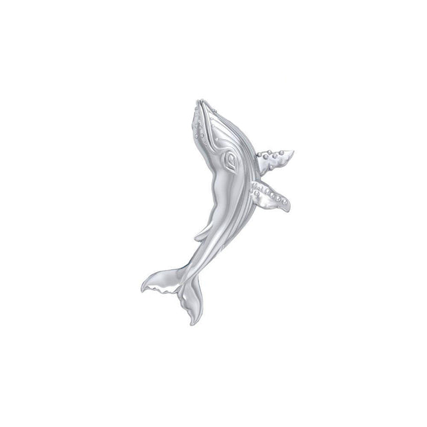 Sterling Silver Humpback Whale Pendant TPD5216