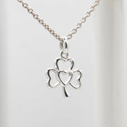The Heart in Shamrock Sterling Silver Pendant TPD5269