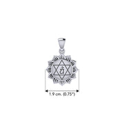 Anahata Heart Chakra Sterling Silver Pendant TPD5628