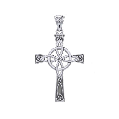 Celtic Cross with Four Point Knot Sterling Silver Pendant TPD5811