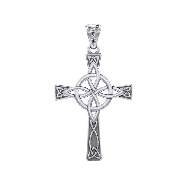 Celtic Cross with Four Point Knot Sterling Silver Pendant TPD5811