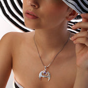 Angel Wings Recovery Pendant with Gemstone TPD5840