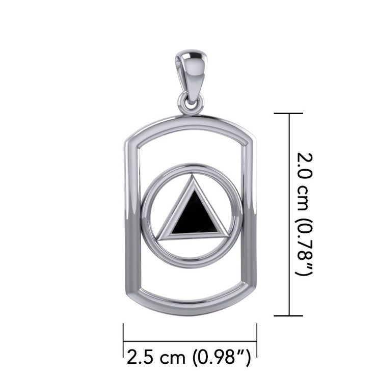 Recovery Silver Pendant with Stone TPD6048