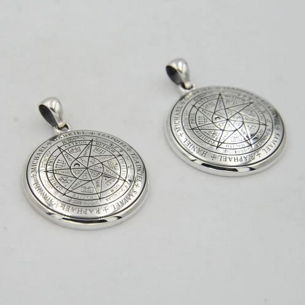 Sigil of Seven Archangels Inspired Sterling Silver Pendant TPD6134
