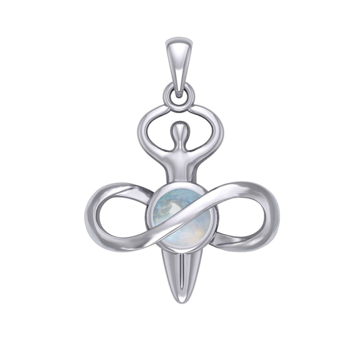 Peter Stone Eternal Light of Goddess Silver Pendant with Gem TPD6176