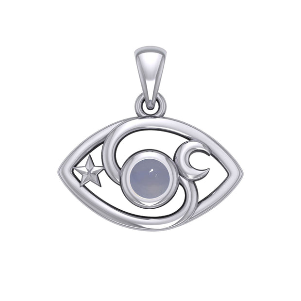 The Peter Stone Eye of God Silver Pendant with Gem TPD6177