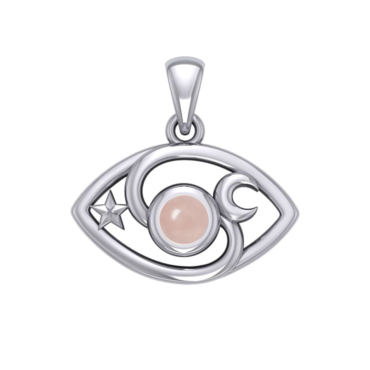 The Peter Stone Eye of God Silver Pendant with Gem TPD6177