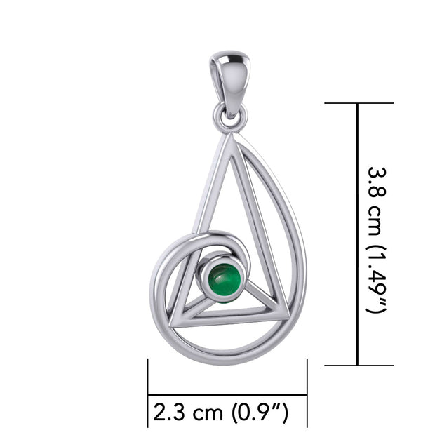Peter Stone Golden Ratio Silver Pendant with Gemstone TPD6178