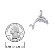 Oceanic Bonds Sterling Silver Friendly Dolphins Pendant by Peter Stone TPD6223
