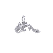 Marine Harmony Sterling Silver Whale Shark Pendant by Peter Stone TPD6224