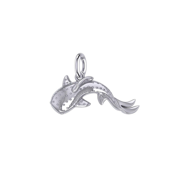 Marine Harmony Sterling Silver Whale Shark Pendant by Peter Stone TPD6224 - Wholesale Jewelry