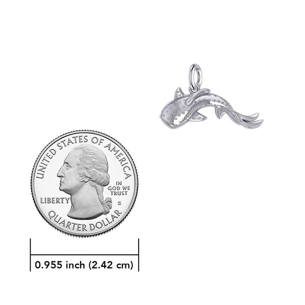 Marine Harmony Sterling Silver Whale Shark Pendant by Peter Stone TPD6224 - Wholesale Jewelry