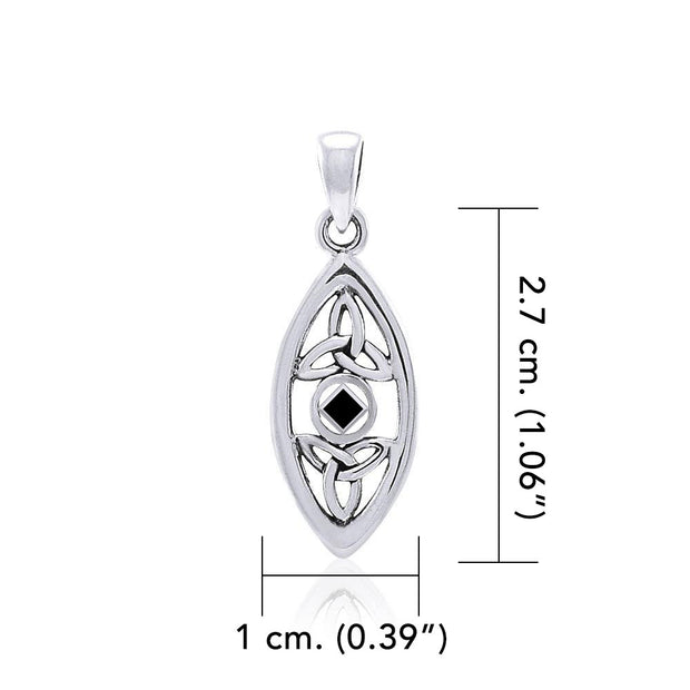 NA Recovery With Trinity Knot Silver Pendant TPD6238