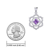 Chakra NA Recovery Silver Pendant with Gemstone TPD6240 - Wholesale Jewelry