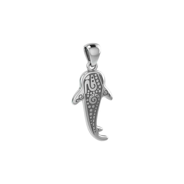 Small Oboriginal Whale Shark Silver Pendant By DiveSilver - Wholesale Jewelry