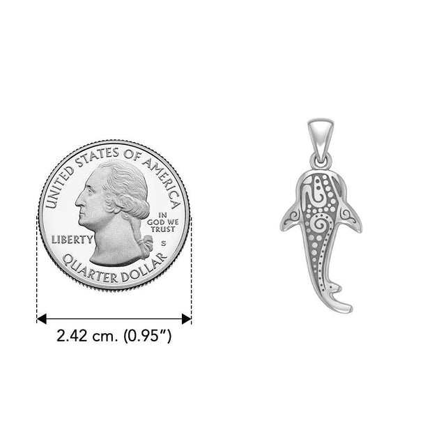 Small Oboriginal Whale Shark Silver Pendant By DiveSilver - Wholesale Jewelry