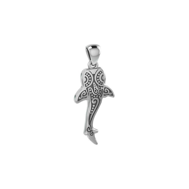 Large Oboriginal Whale Shark Silver Pendant By DiveSilver - Wholesale Jewelry