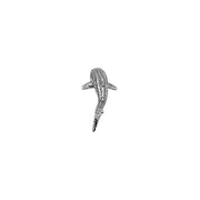 Medium Size Whale Shark Sterling Silver Hidden Bale Pendant TPD6293