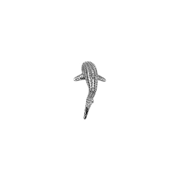 Medium Size Whale Shark Sterling Silver Hidden Bale Pendant TPD6293